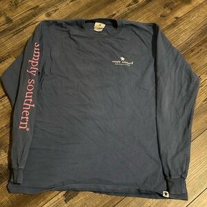 Blue long sleeve simply southern shirt